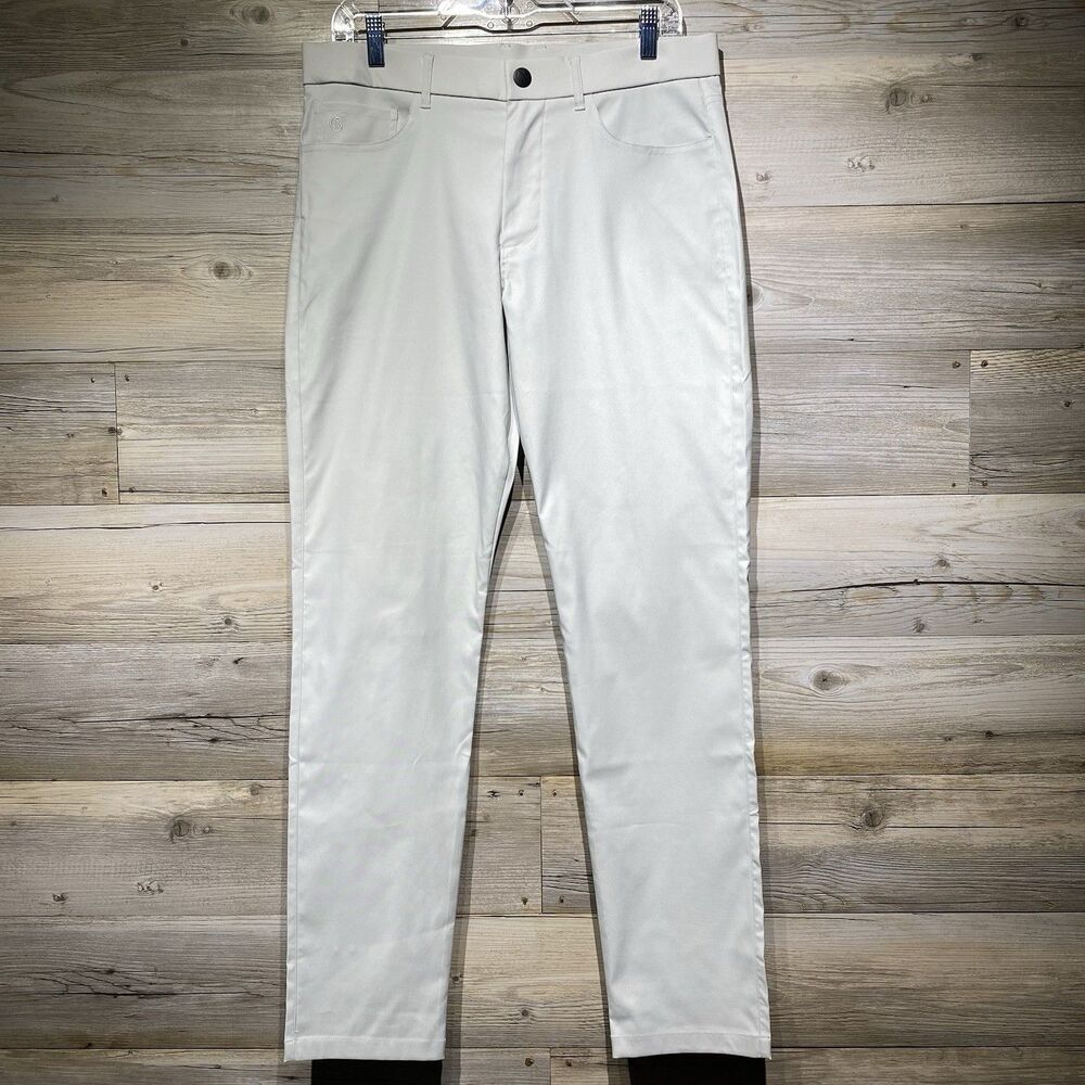 Greyson Wainscott 5-Pocket Pant 32x32 Stone Performance Stretch Golf Tech Casual
